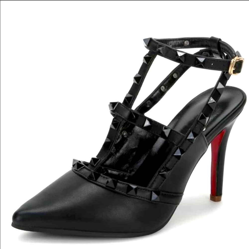 Studded Red Bottom Heels